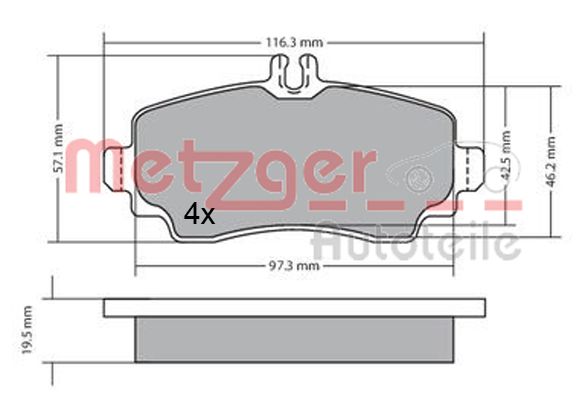 METZGER Első fékbetét 1170353_METZ