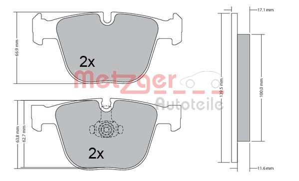 METZGER Hátsó fékbetét 1170356_METZ