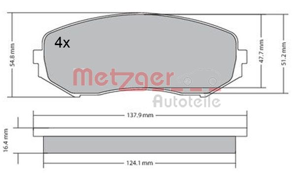 METZGER Első fékbetét 1170357_METZ