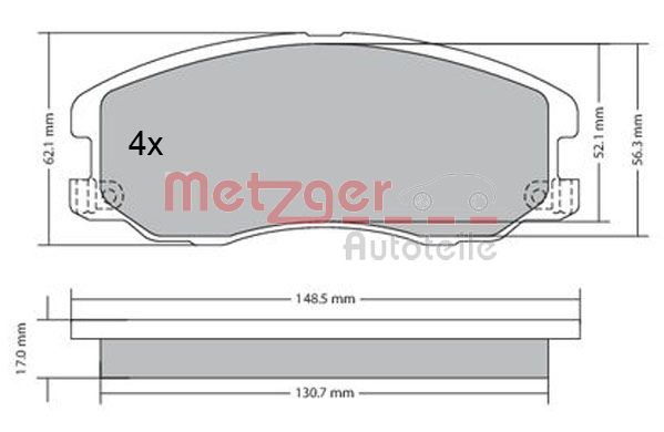 METZGER Első fékbetét 1170358_METZ