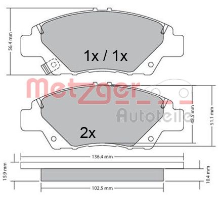 METZGER Első fékbetét 1170367_METZ