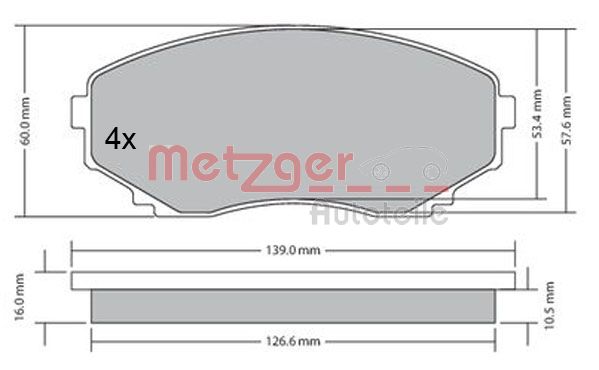 METZGER Első fékbetét 1170375_METZ