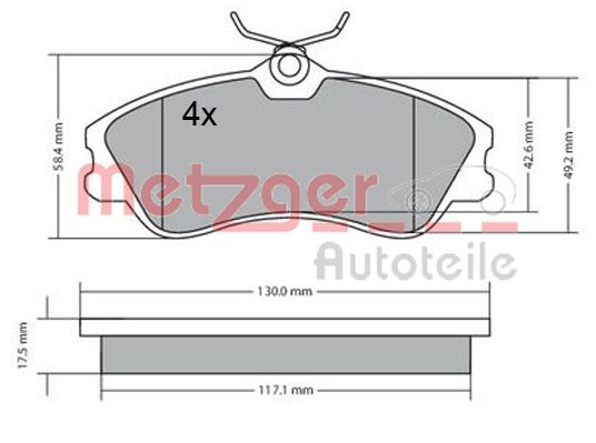 METZGER Első fékbetét 1170377_METZ