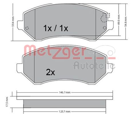 METZGER Első fékbetét 1170378_METZ