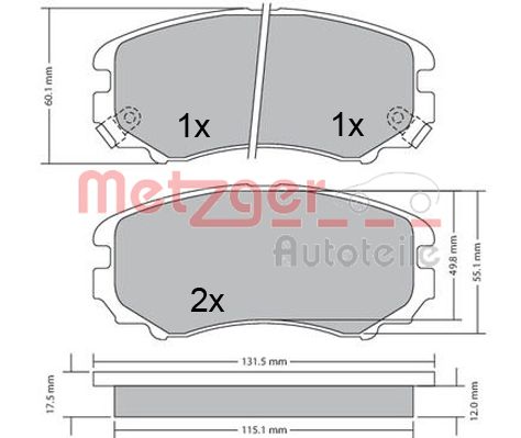 METZGER Első fékbetét 1170379_METZ