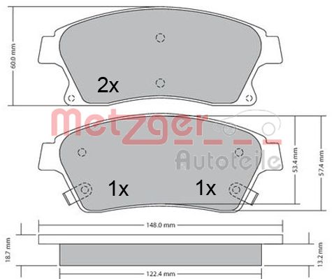 METZGER Első fékbetét 1170393_METZ