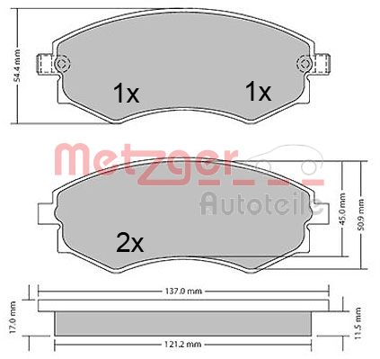 METZGER Első fékbetét 1170394_METZ