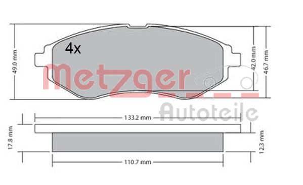 METZGER Első fékbetét 1170404_METZ