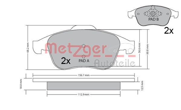 METZGER Első fékbetét 1170409_METZ