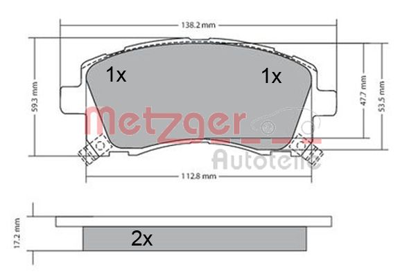 METZGER Első fékbetét 1170416_METZ