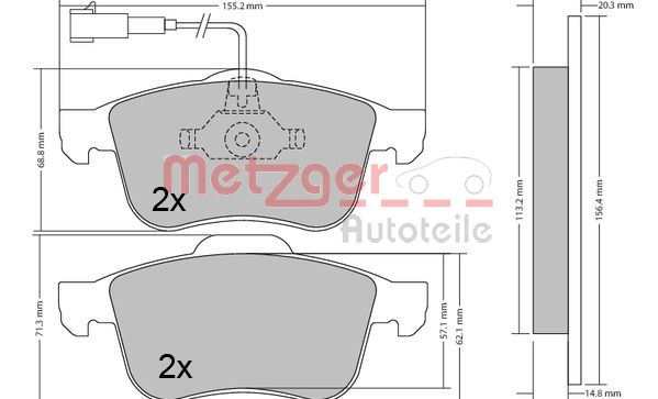 METZGER Első fékbetét 1170424_METZ