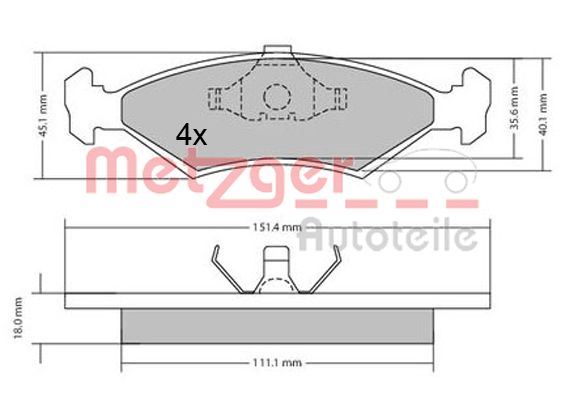 METZGER Első fékbetét 1170426_METZ