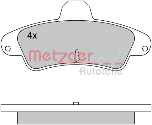 METZGER Hátsó fékbetét 1170430_METZ