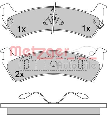 METZGER Hátsó fékbetét 1170434_METZ