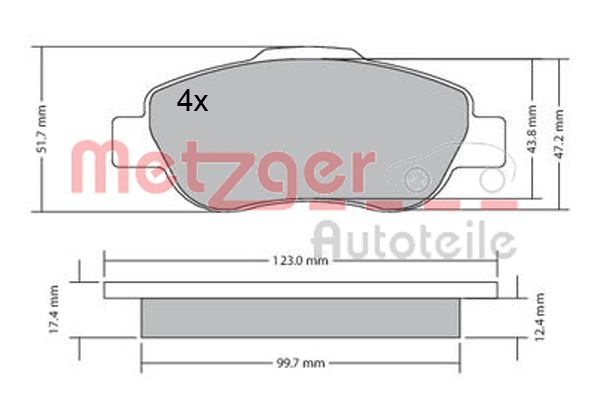 METZGER Első fékbetét 1170440_METZ