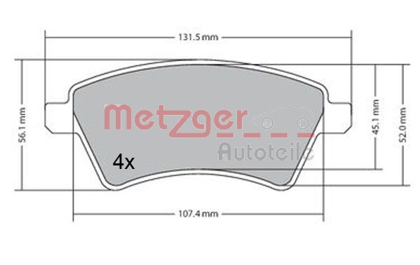 METZGER Első fékbetét 1170442_METZ