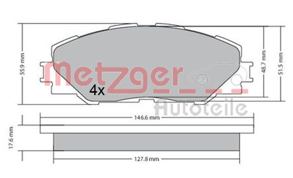 METZGER Első fékbetét 1170443_METZ