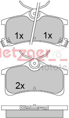 METZGER Hátsó fékbetét 1170463_METZ