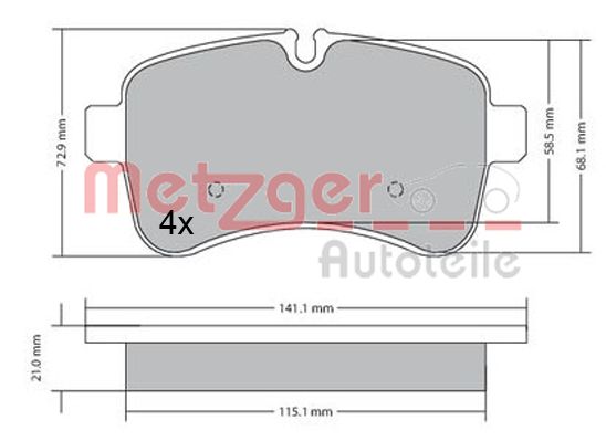 METZGER Hátsó fékbetét 1170466_METZ