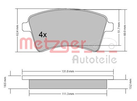 METZGER Első fékbetét 1170467_METZ