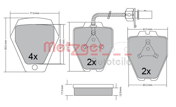 METZGER Első fékbetét 1170478_METZ