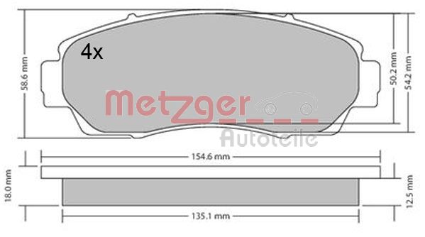 METZGER Első fékbetét 1170482_METZ