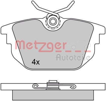 METZGER Hátsó fékbetét 1170497_METZ