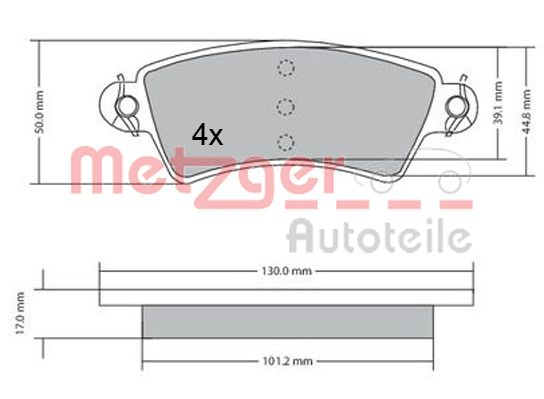 METZGER Első fékbetét 1170499_METZ