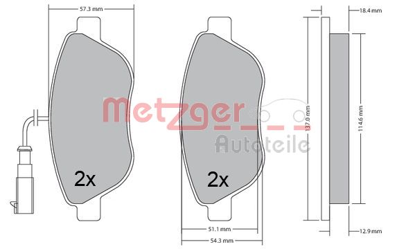 METZGER 1170504_METZ Első fékbetét