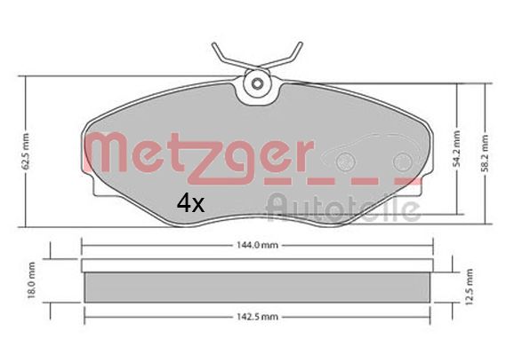 METZGER Első fékbetét 1170537_METZ