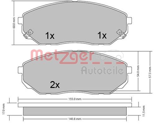 METZGER Első fékbetét 1170539_METZ