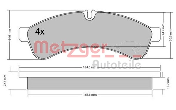 METZGER Hátsó fékbetét 1170544_METZ