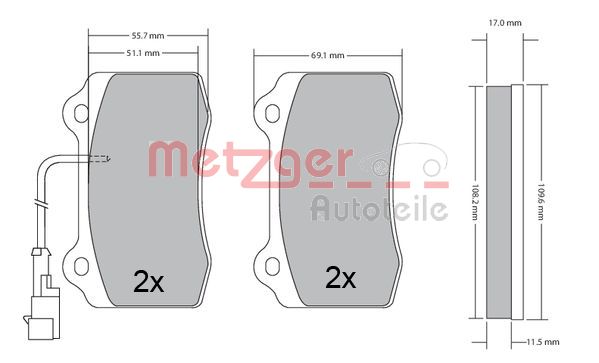 METZGER Első fékbetét 1170551_METZ