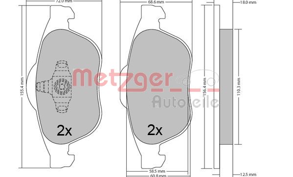 METZGER 1170556_METZ Első fékbetét