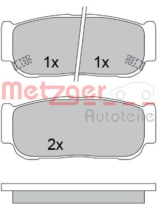 METZGER Hátsó fékbetét 1170557_METZ