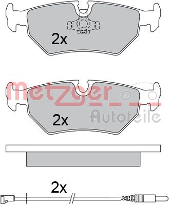 METZGER Hátsó fékbetét 1170572_METZ