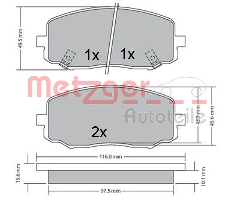 METZGER Első fékbetét 1170588_METZ