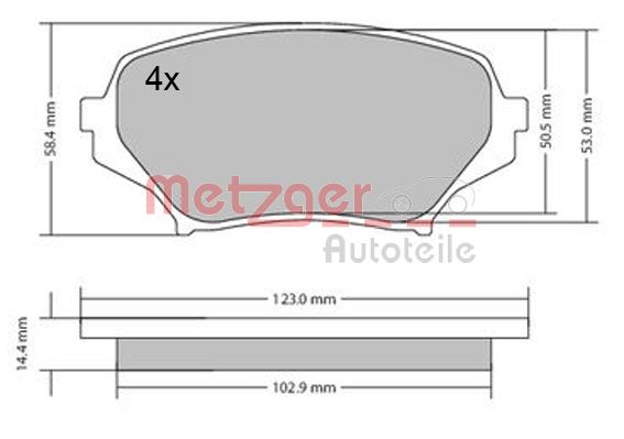 METZGER Első fékbetét 1170589_METZ