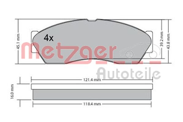 METZGER Első fékbetét 1170590_METZ