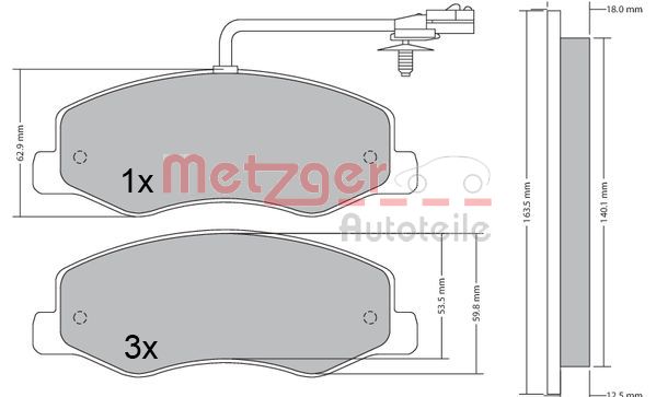 METZGER Hátsó fékbetét 1170595_METZ