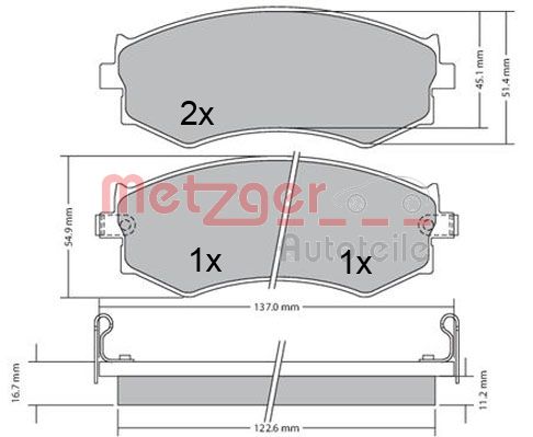 METZGER Első fékbetét 1170603_METZ