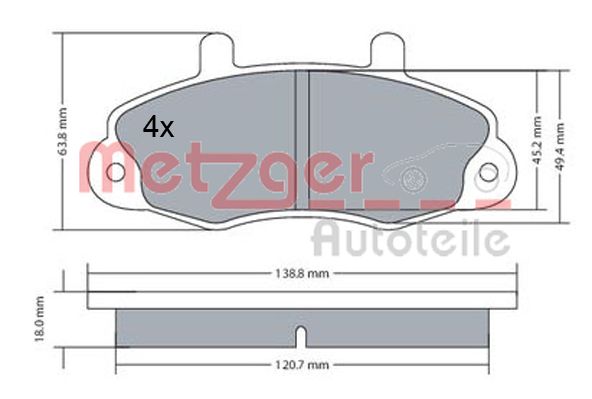 METZGER Első fékbetét 1170604_METZ