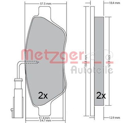 METZGER Első fékbetét 1170615_METZ