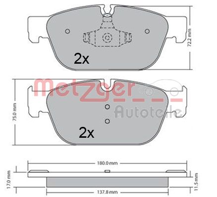 METZGER Első fékbetét 1170619_METZ