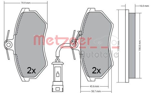 METZGER Első fékbetét 1170623_METZ