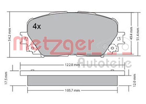 METZGER Első fékbetét 1170639_METZ