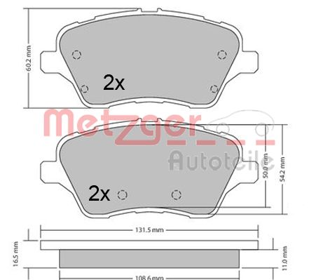 METZGER Első fékbetét 1170640_METZ