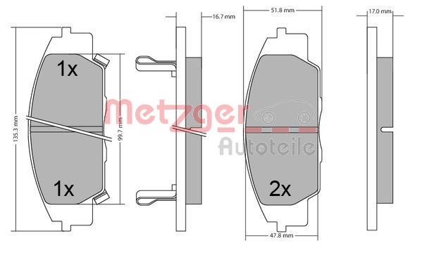 METZGER Első fékbetét 1170649_METZ