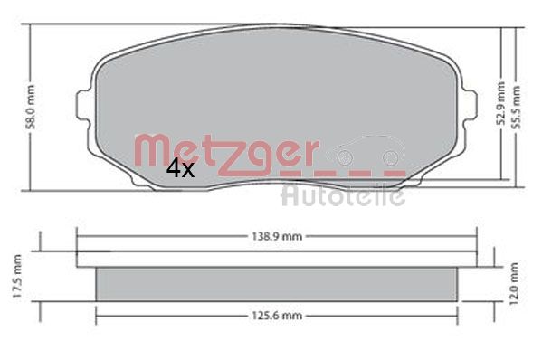 METZGER Első fékbetét 1170654_METZ