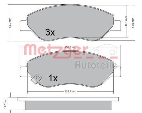 METZGER Első fékbetét 1170655_METZ